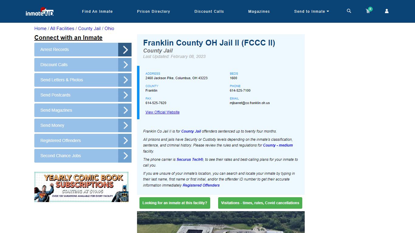 Franklin County OH Jail II (FCCC II) - Inmate Locator - Columbus, OH